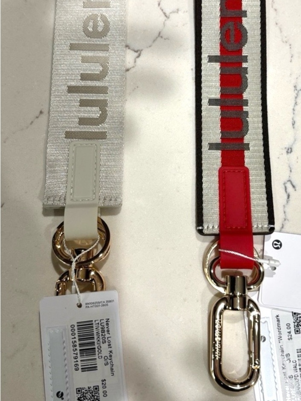 lululemon Never Lost Keychain w/ Gold Hardware Choose Color RARE NWT